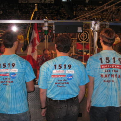 And on the Blue alliance we have Team 1519, Mechanical Mayhem!